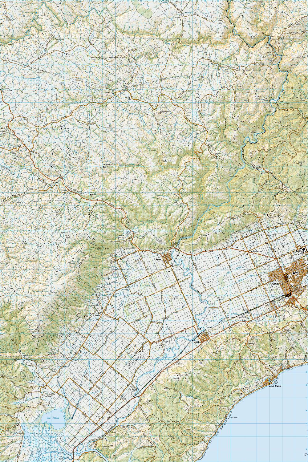 Topo map of Mosgiel