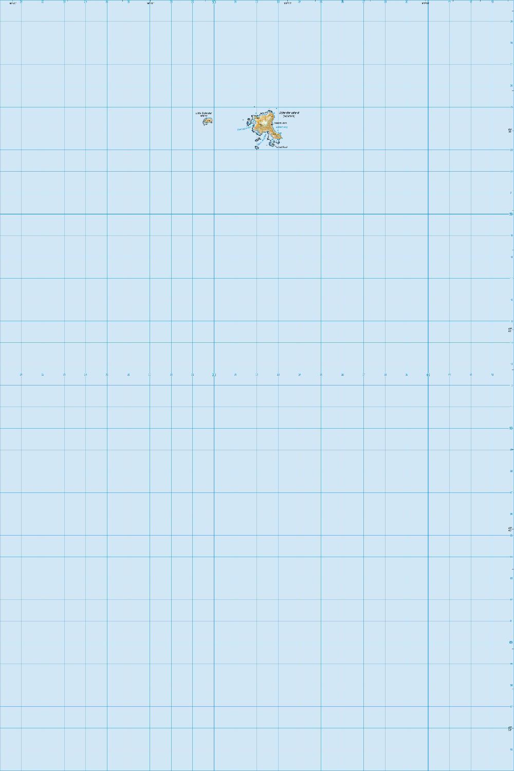 Topo map of Solander Island (Hautere)