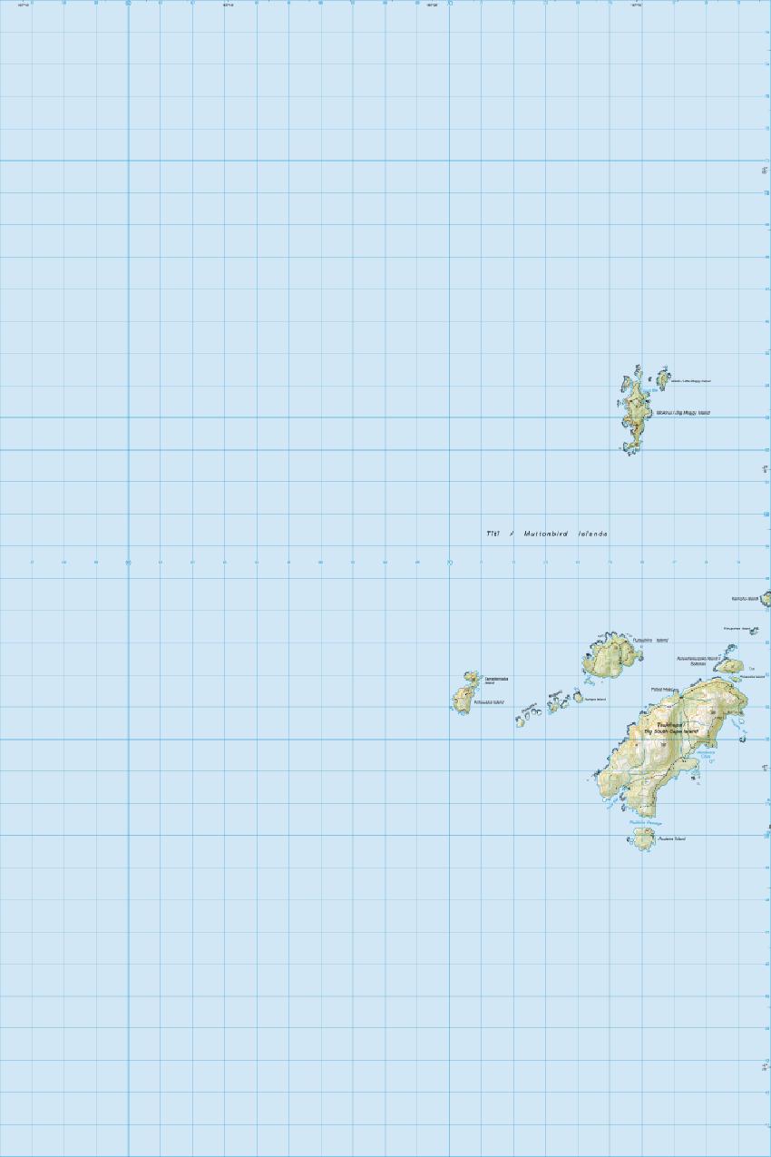 Topo map of Putauhina Island
