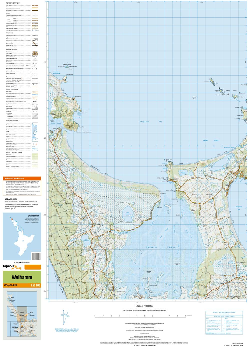 Topo map of Waiharara