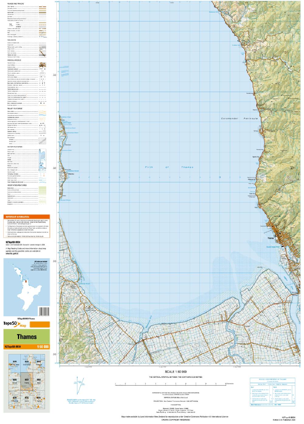 Topo map of Thames