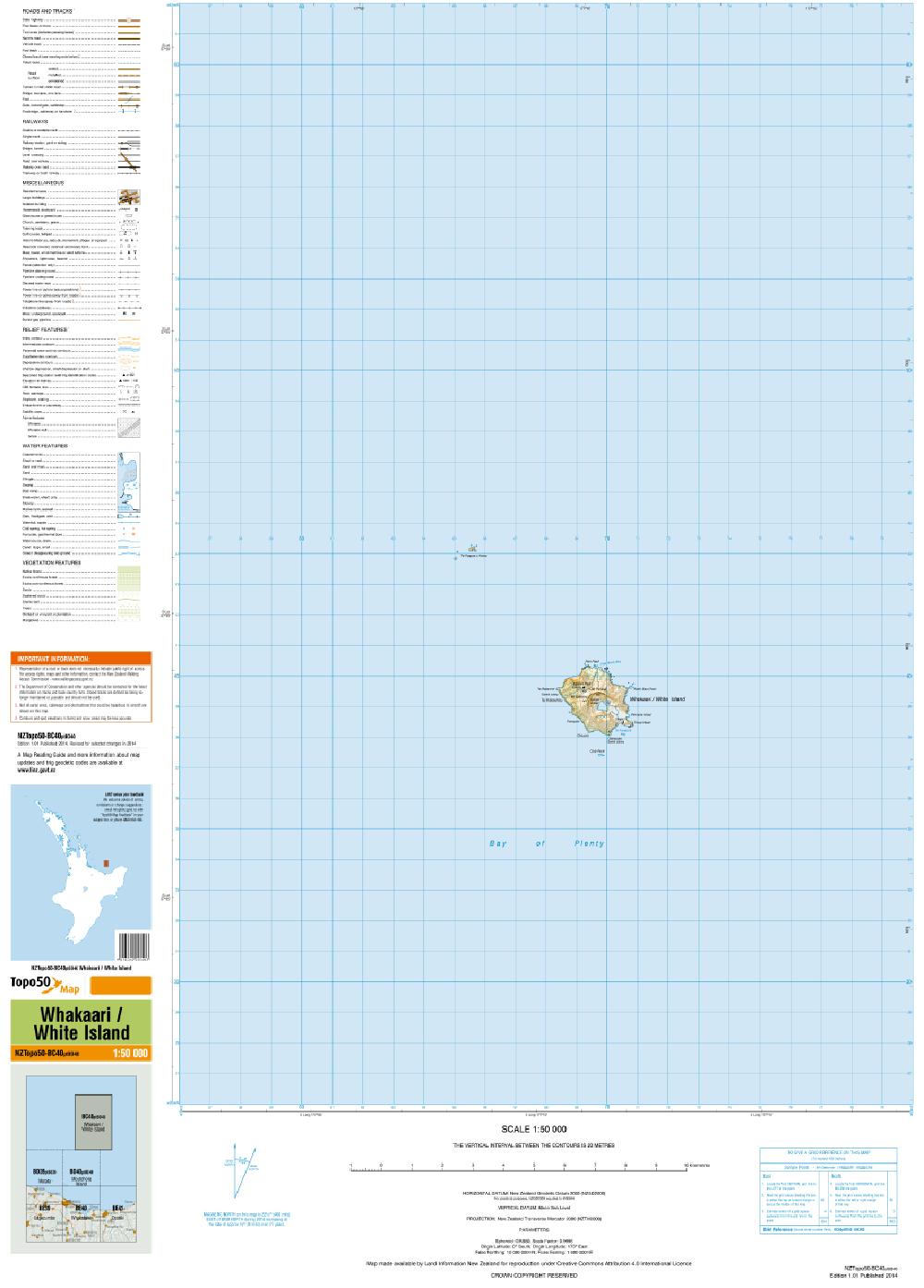 Topo map of Whakaari / White Island