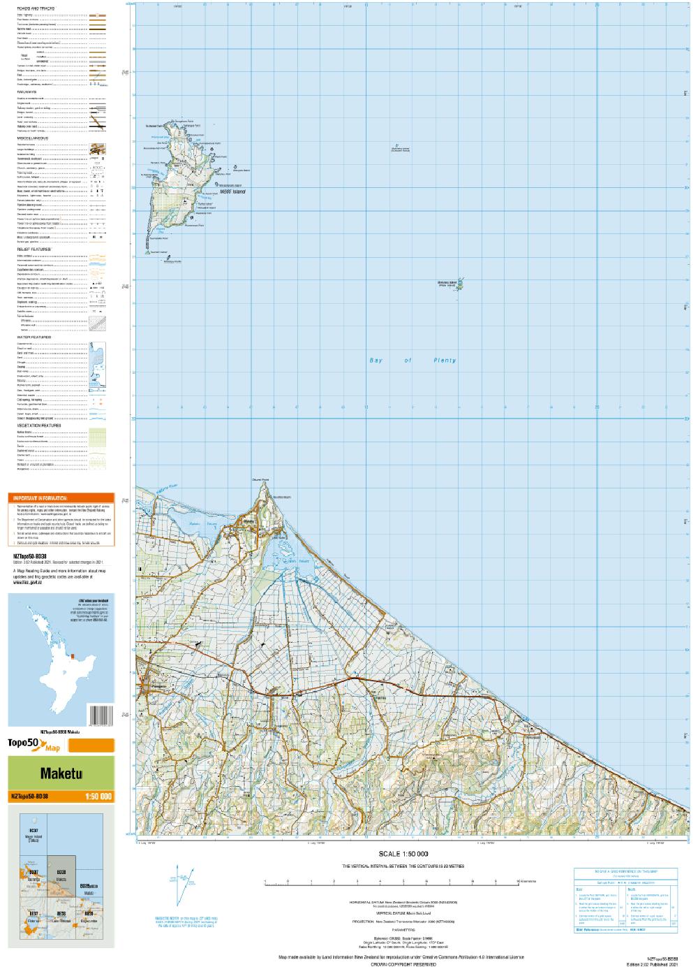 Topo map of Maketu