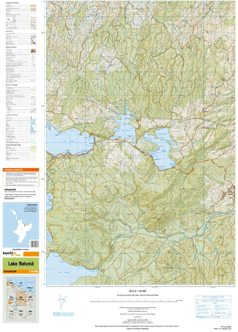 Topo map of Lake Rotoma