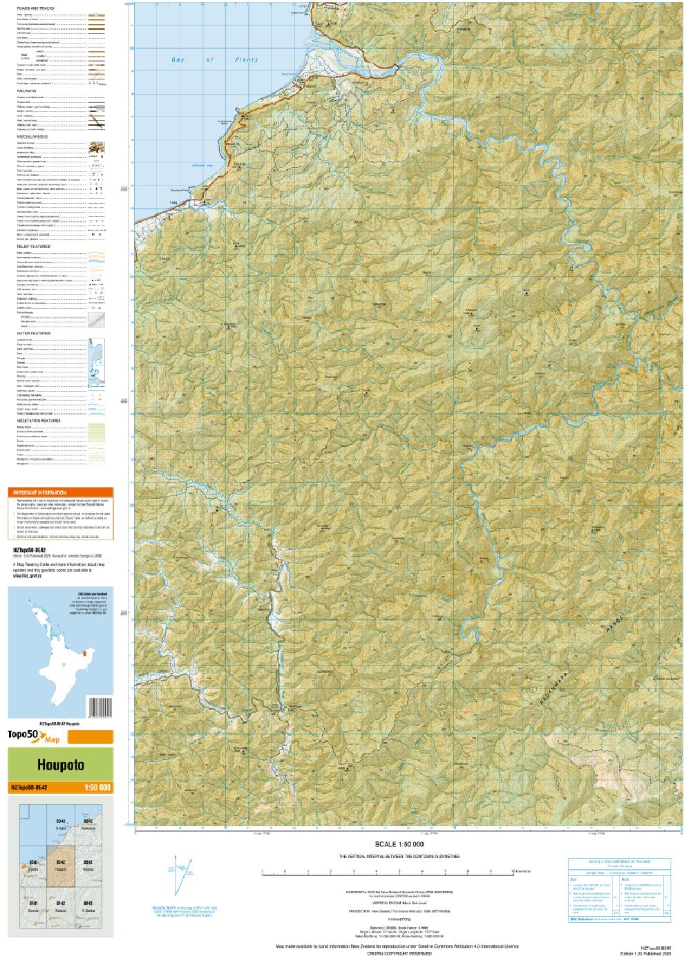 Topo map of Houpoto