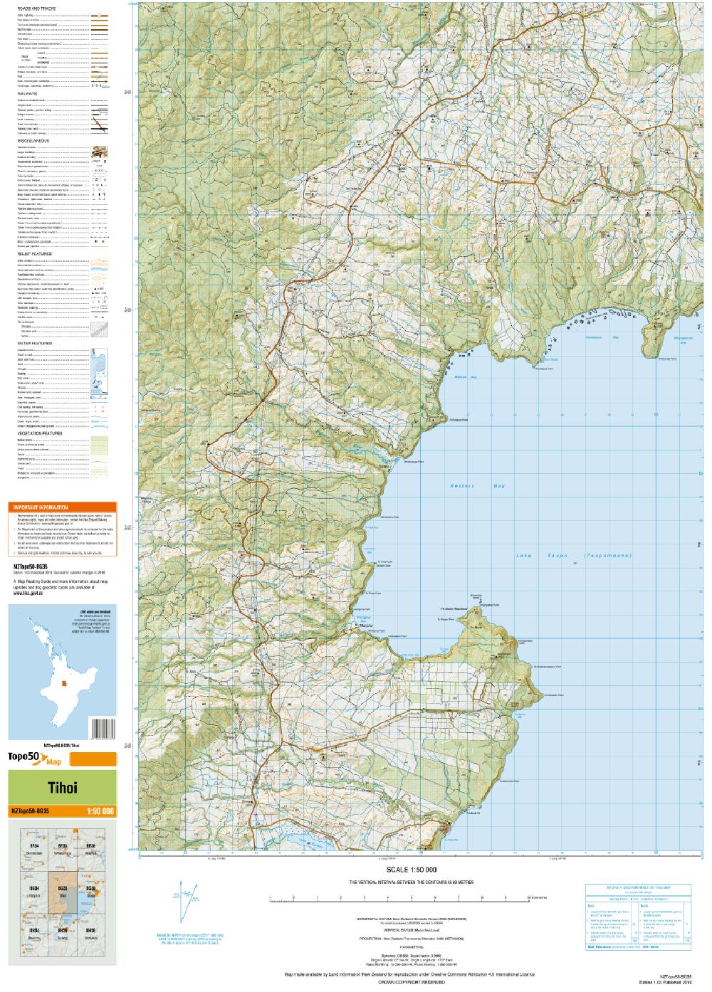 Topo50 map: BG35 - Tihoi | Toitū Te Whenua - Land Information New Zealand