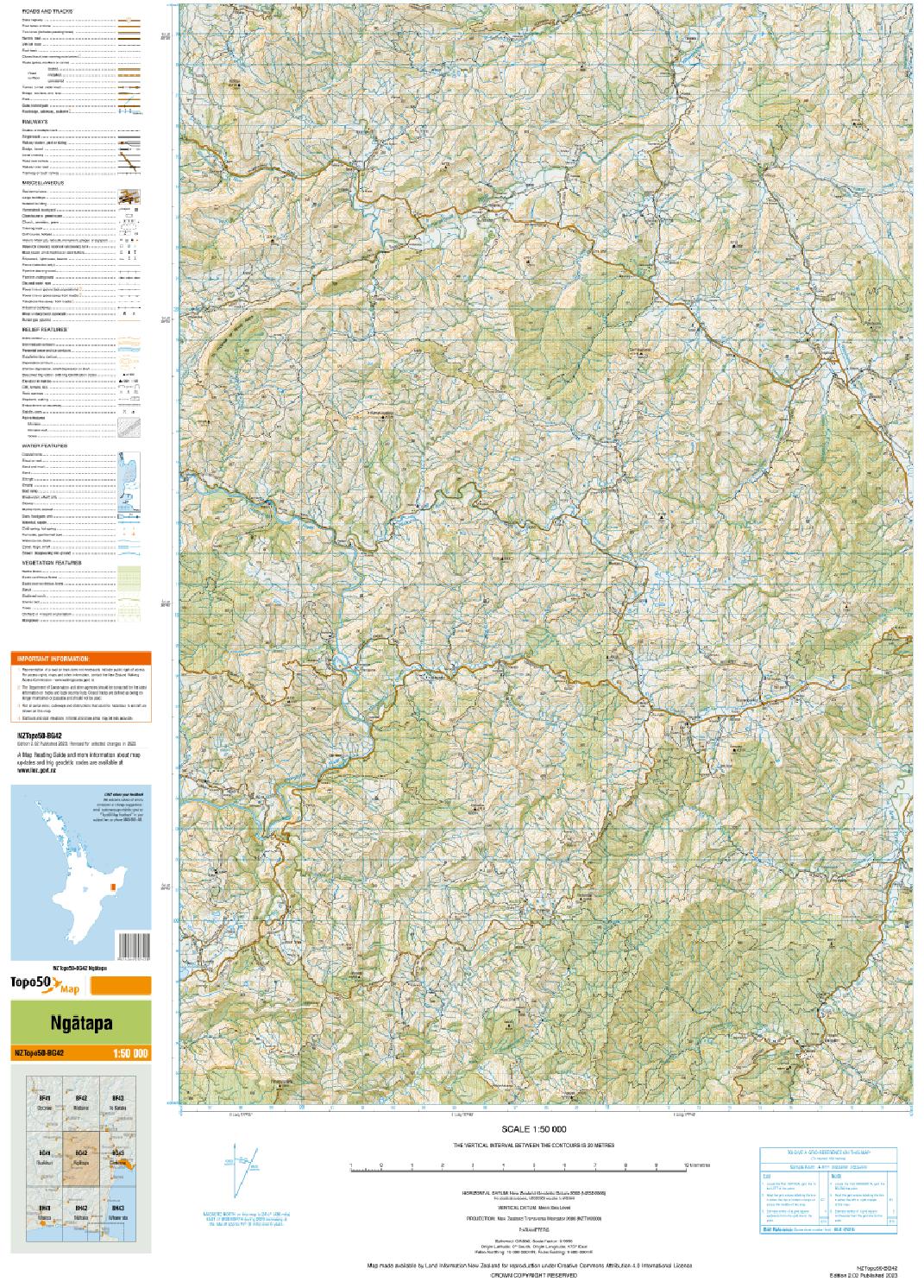 Topo map of Ngatapa