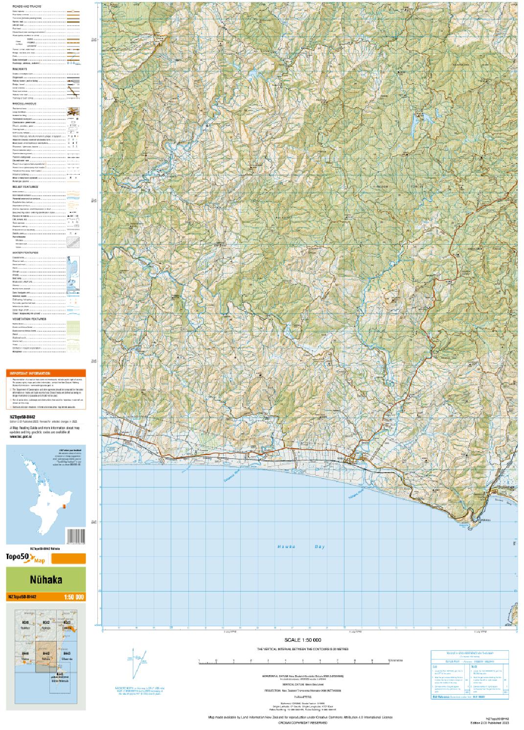 Topo map of Nuhaka