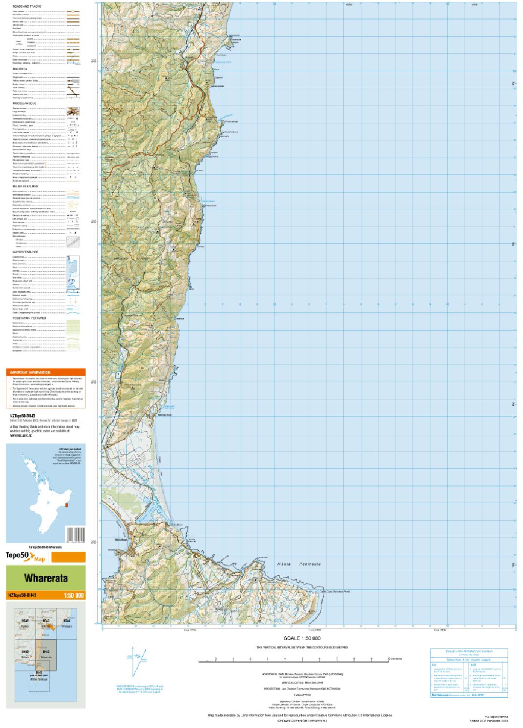 Topo map of Wharerata