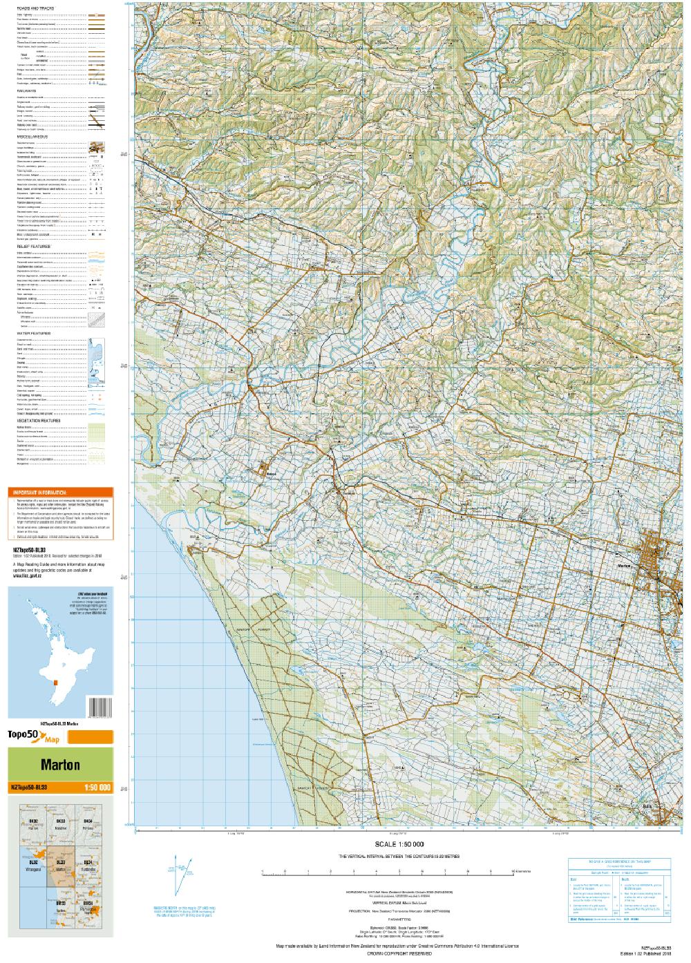 Topo map of Marton