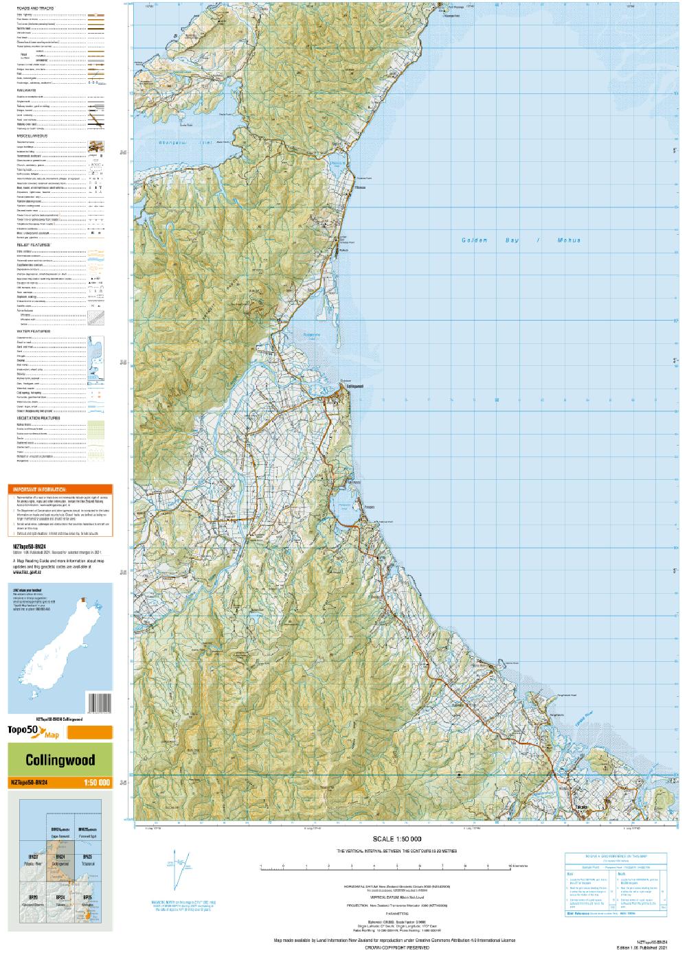 Topo map of Collingwood