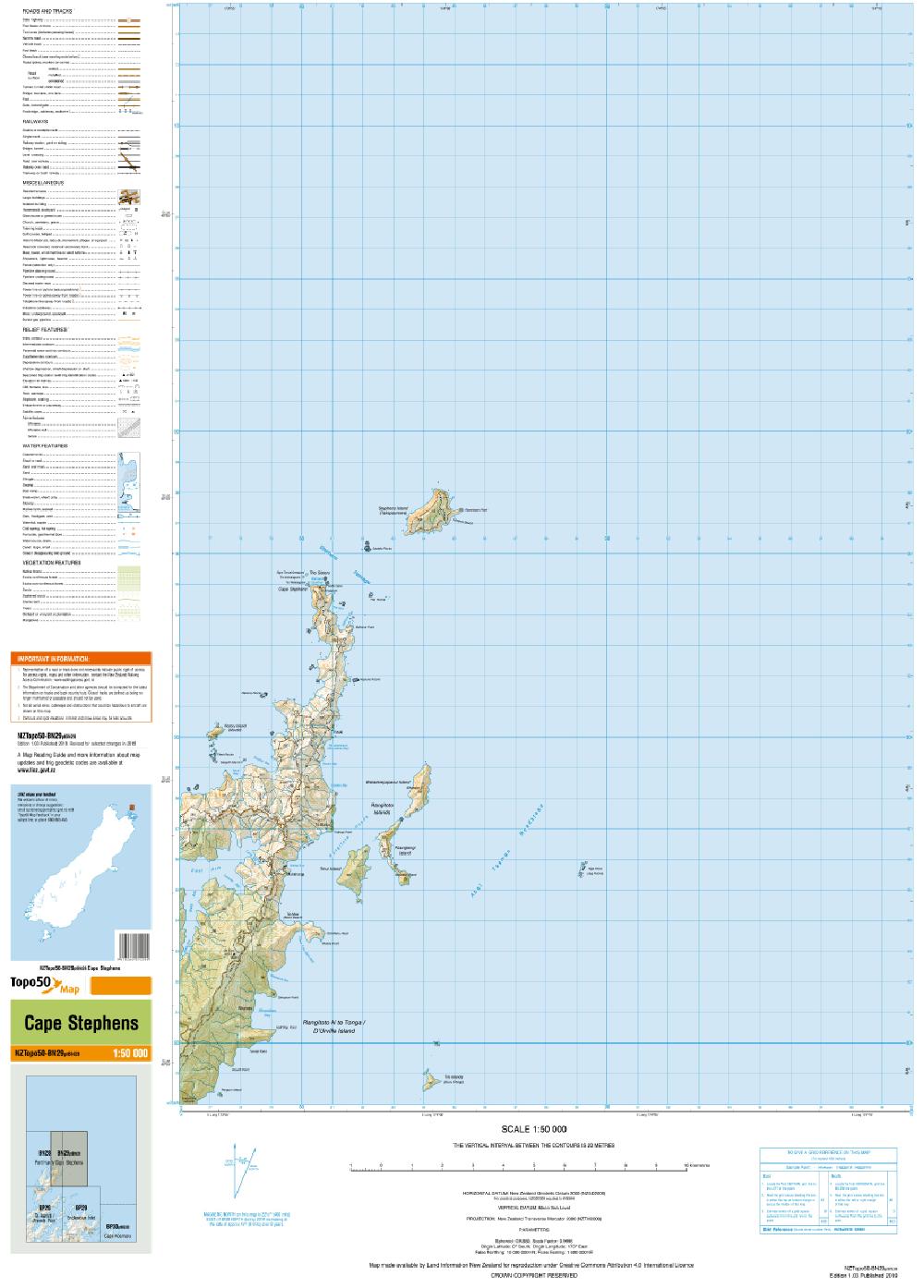 Topo map of Cape Stephens