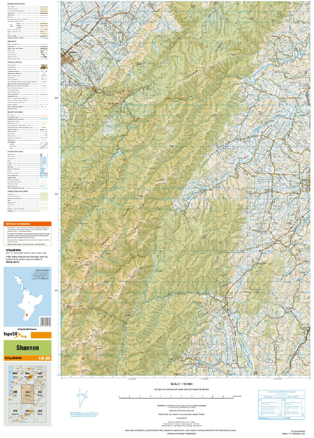 Topo map of Shannon