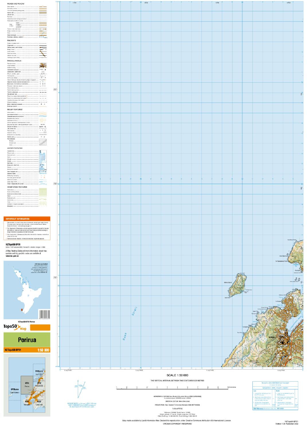 Topo map of Porirua
