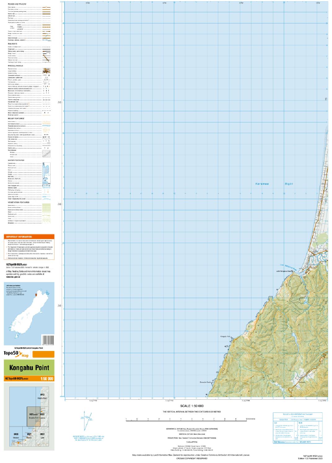 Topo map of Kongahu Point