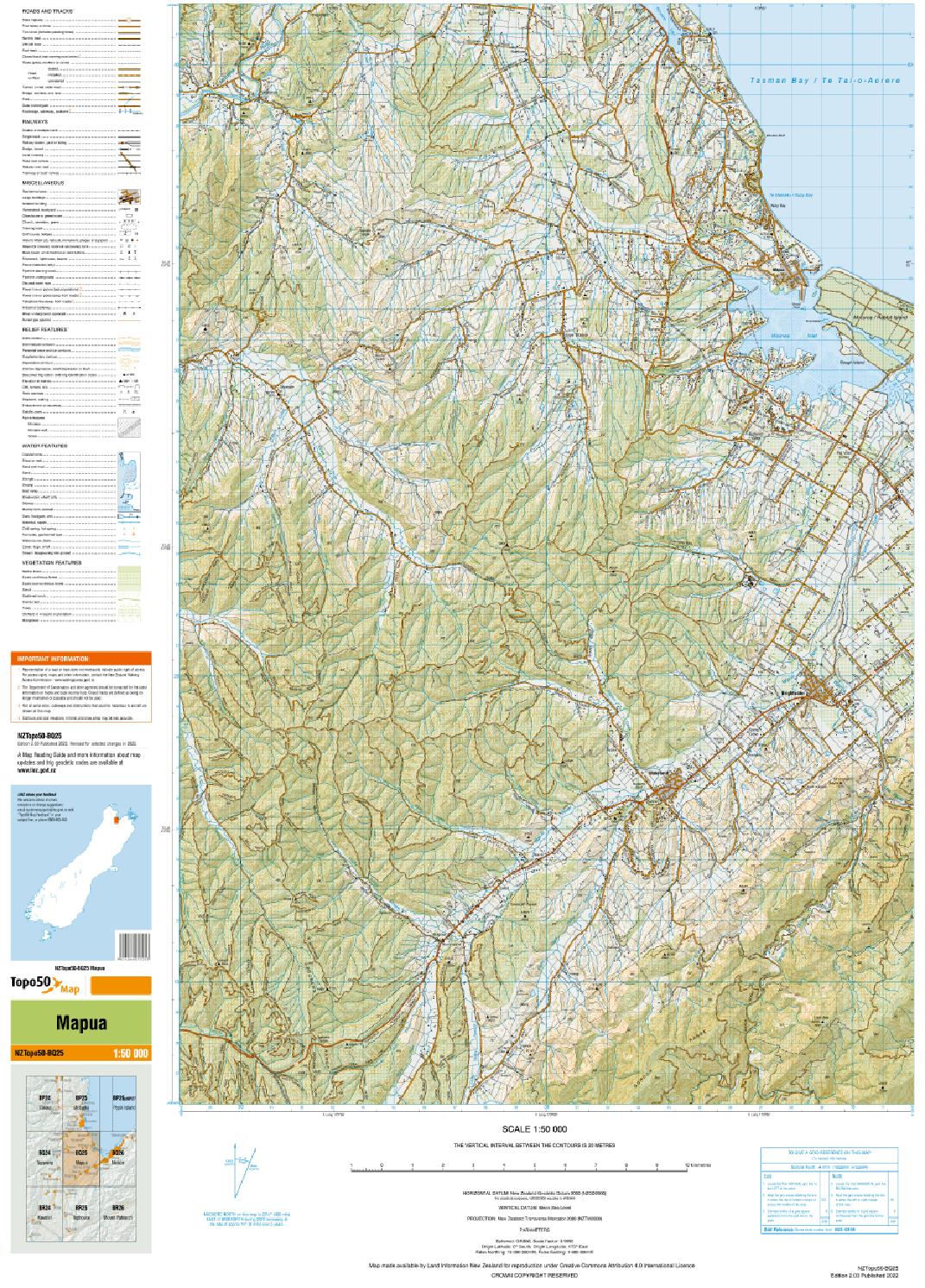 Topo map of Mapua