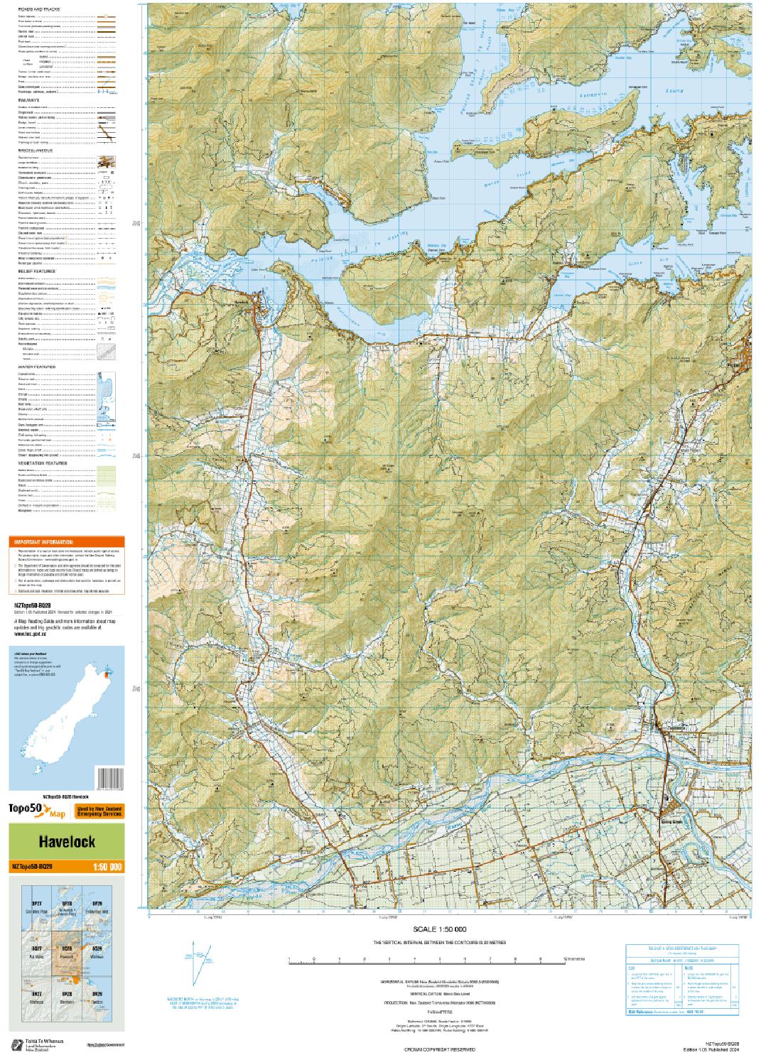 Topo map of Havelock