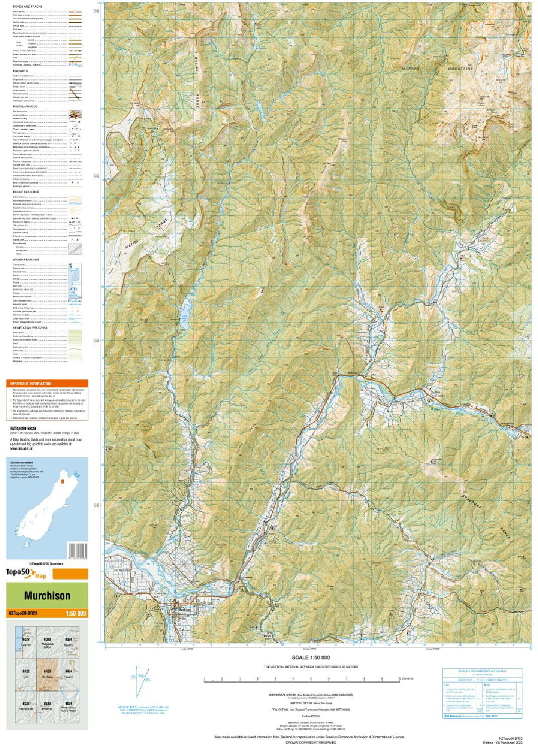 Topo map of Murchison