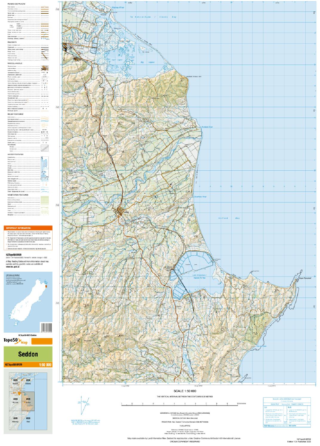 Topo map of Seddon