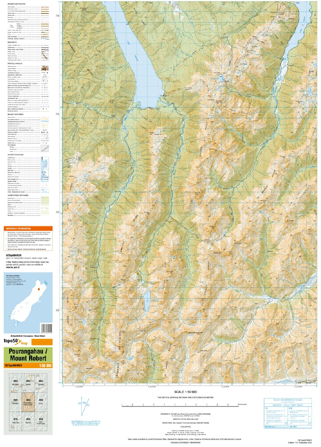 Topo map of Mount Robert