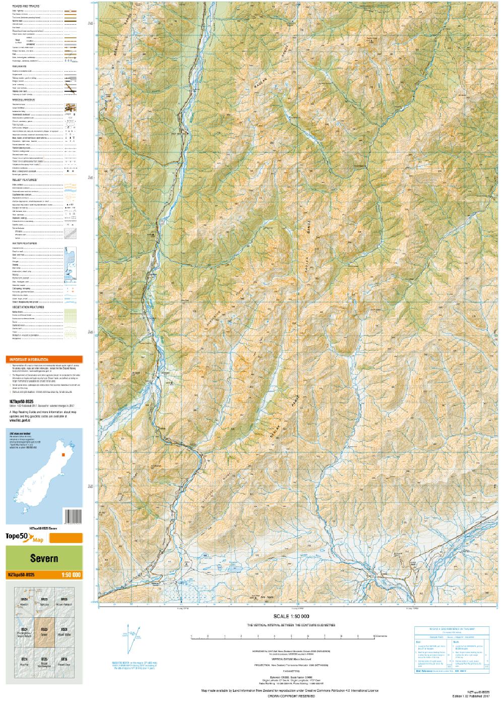 Topo map of Severn