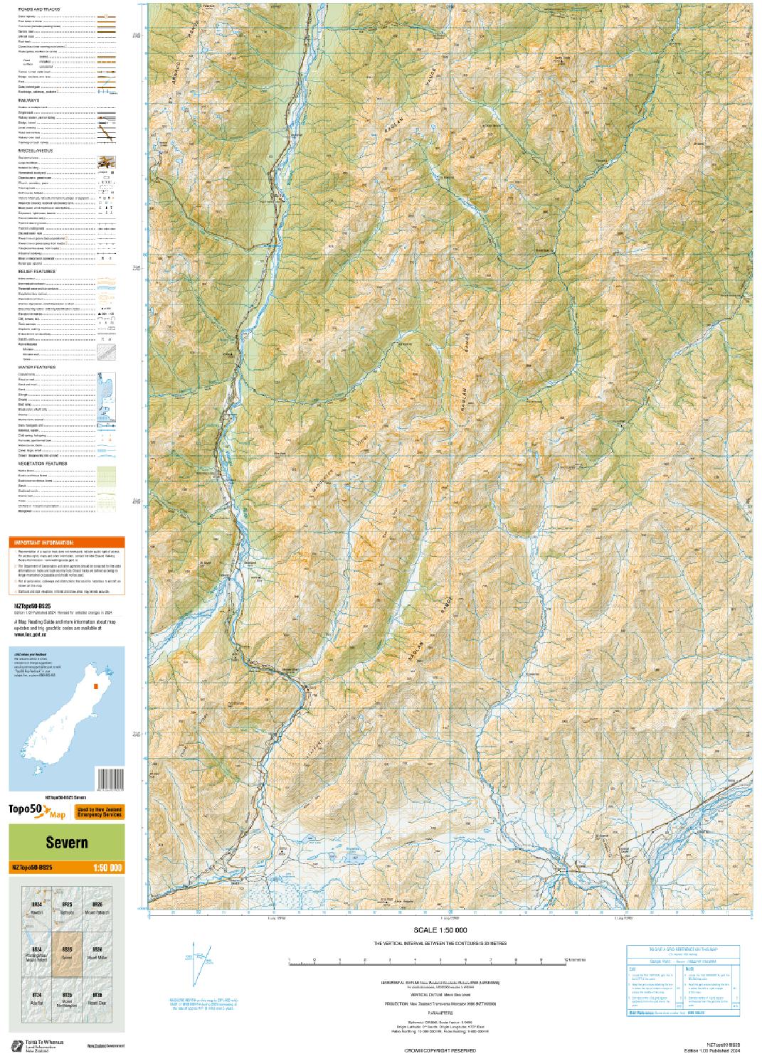 Topo map of Severn