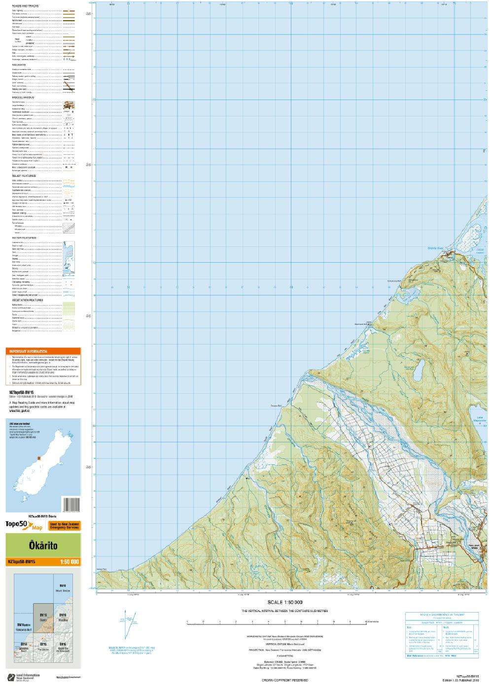 Topo map of Okarito