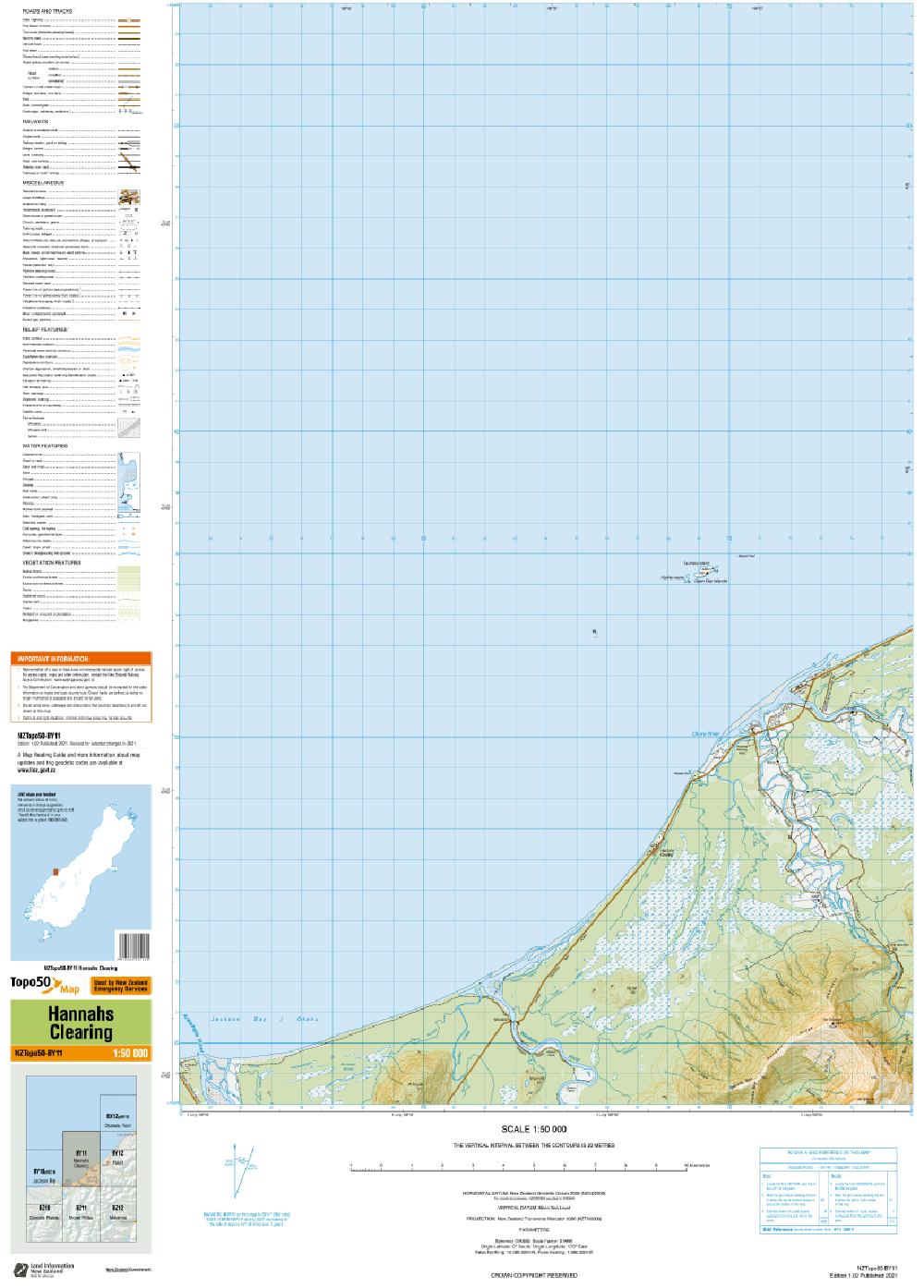 Topo map of Hannahs Clearing