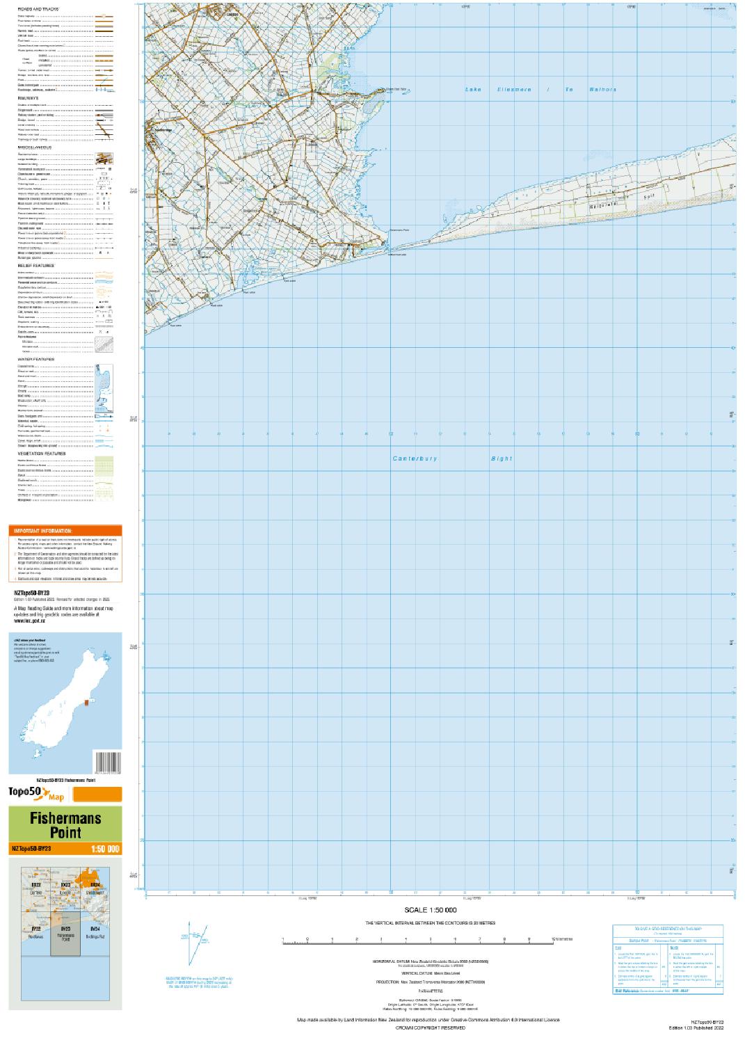 Topo map of Fishermans Point