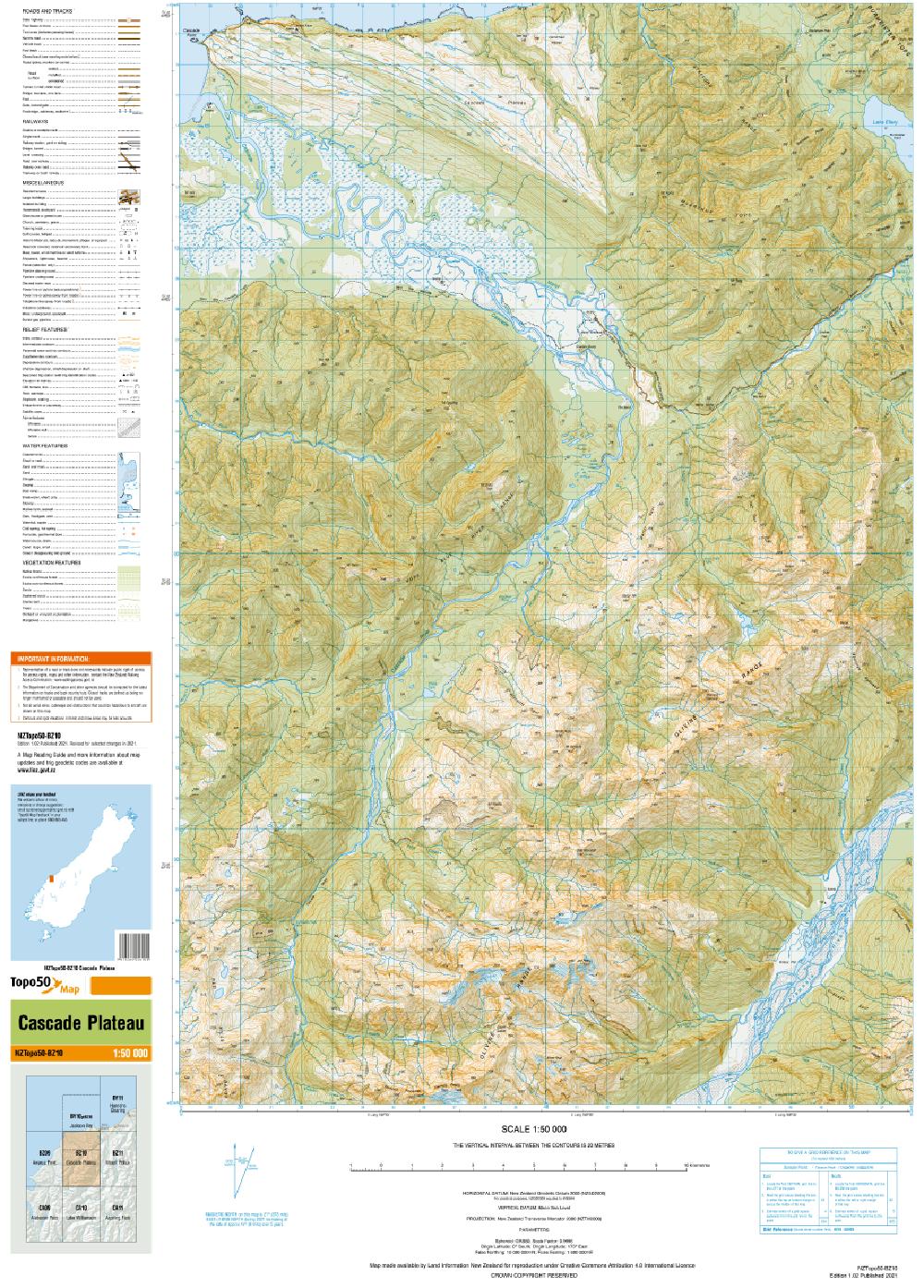 Topo map of Cascade Plateau