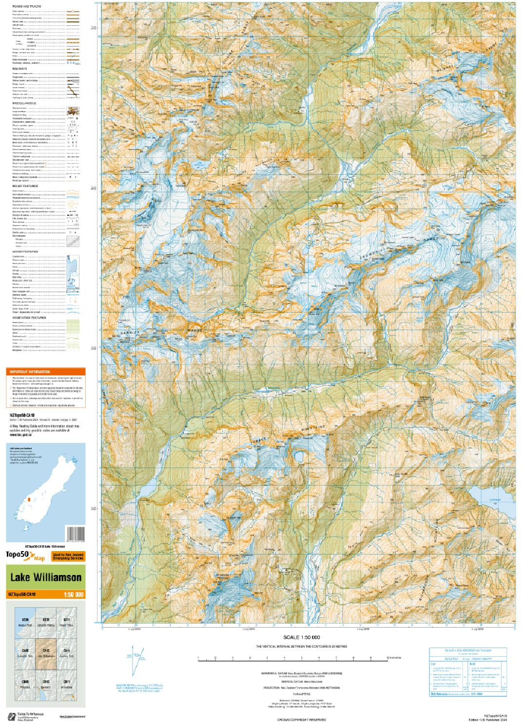 Topo map of Lake Williamson