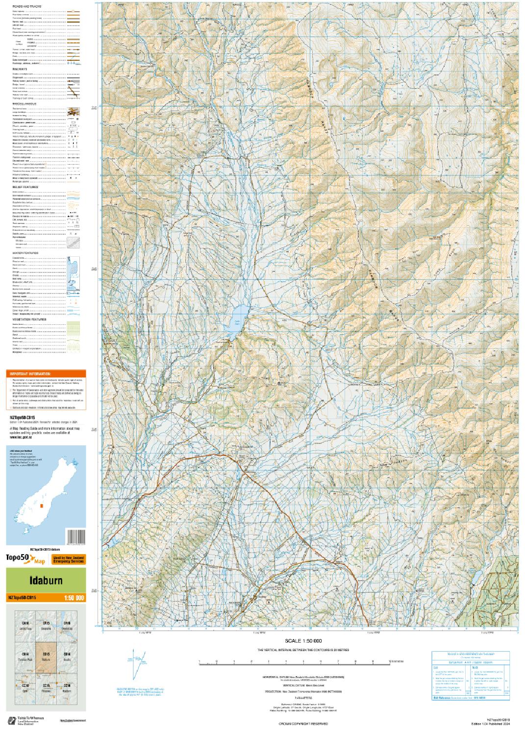 Topo map of Idaburn