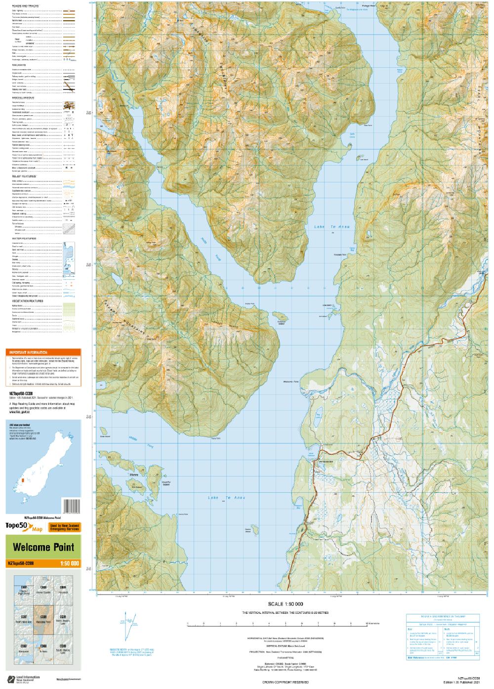 Topo map of Welcome Point