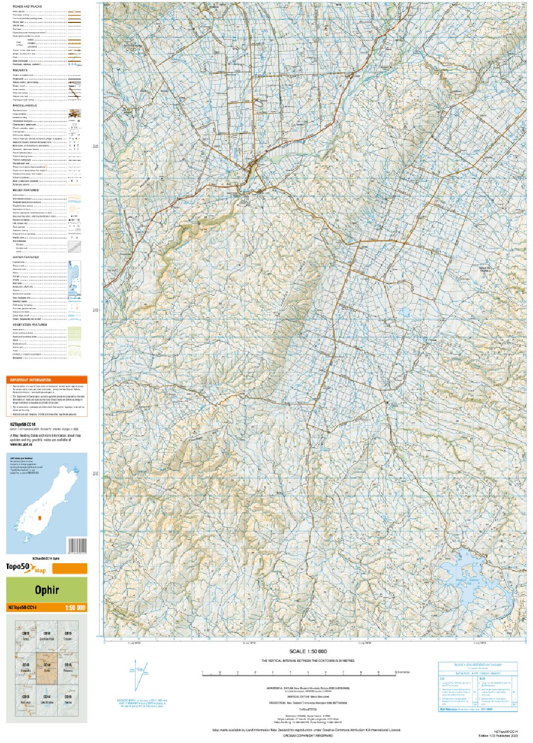 Topo map of Ophir