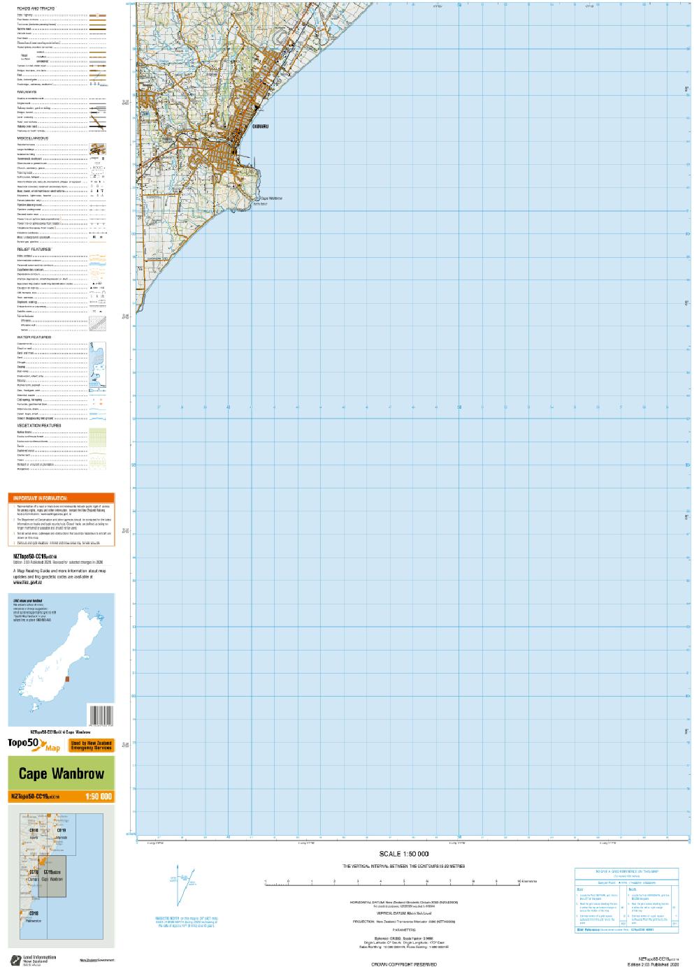 Topo map of Cape Wanbrow