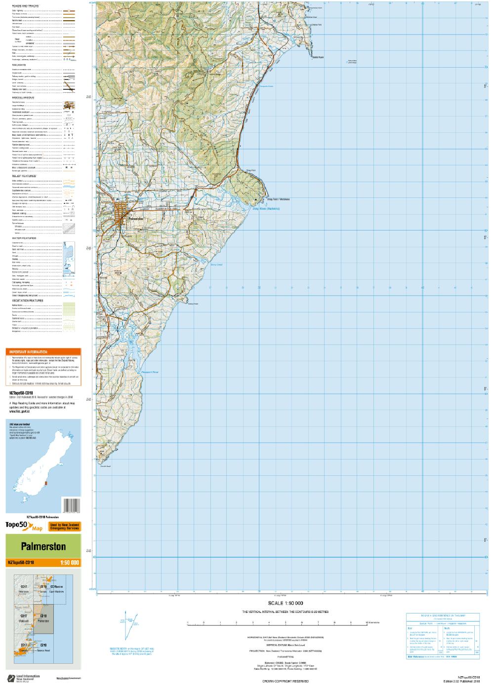 Topo map of Palmerston