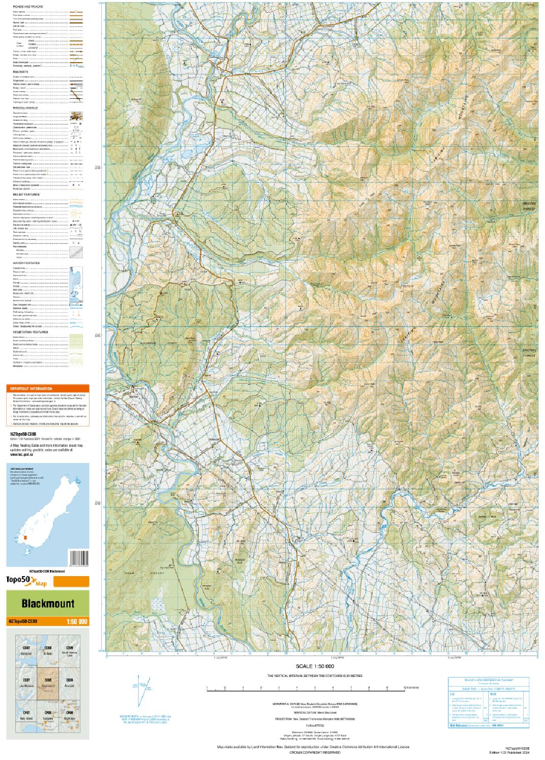 Topo map of Blackmount