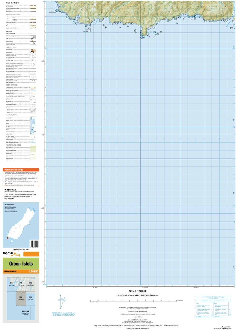 Topo map of Green Islets