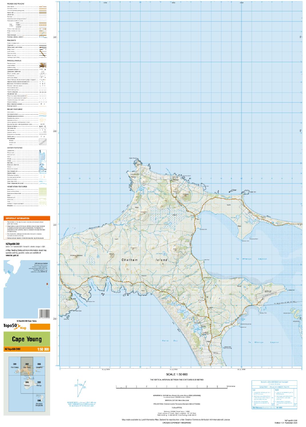 Topo map of Cape Young